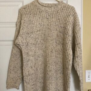 Woolrich Men's Speckled Beige Crewneck Sweater